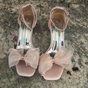Elegant Pink Bow Women Shoes